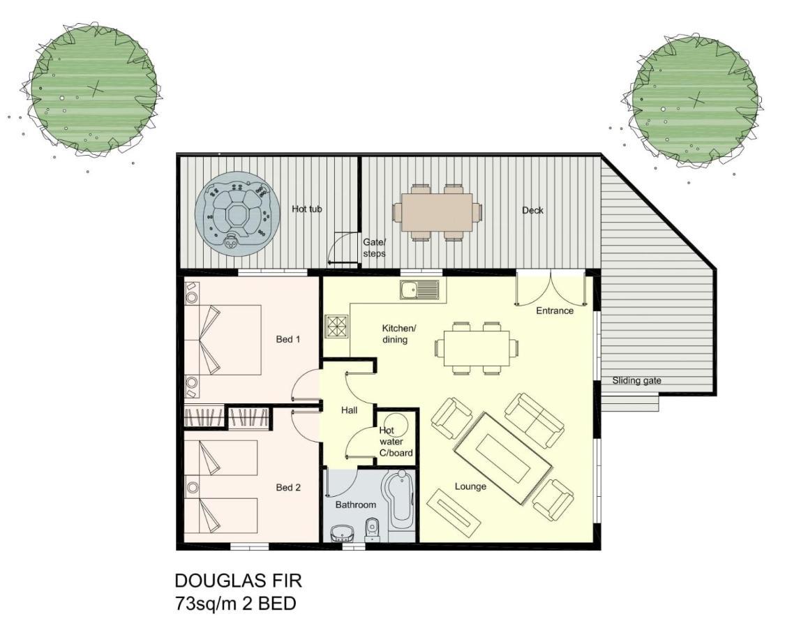 Douglas Fir Lodge With Hot Tub Near Cupar Fife Luthrie エクステリア 写真